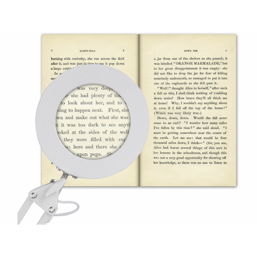 Extol - Lampada da tavolo LED dimmerabile con una lente d'ingrandimento LED/8W/5V 2900/4500/7500K bianco