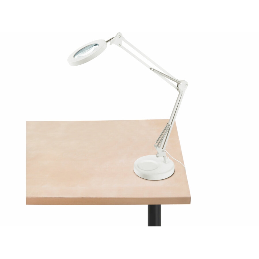 Extol - Lampada da tavolo LED dimmerabile con una lente d'ingrandimento LED/8W/5V 2900/4500/7500K bianco