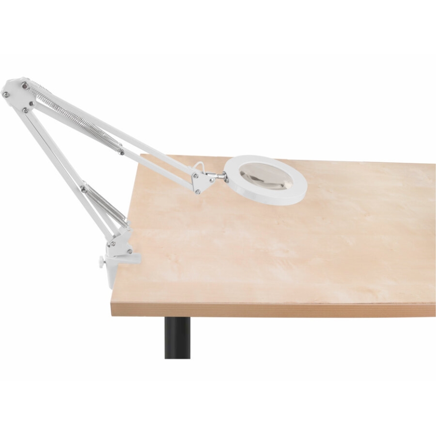 Extol - Lampada da tavolo LED dimmerabile con una lente d'ingrandimento LED/8W/5V 2900/4500/7500K bianco