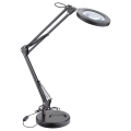 Extol - Lampada da tavolo LED dimmerabile con una lente d'ingrandimento LED/8W/5V 2900/4500/7500K nero