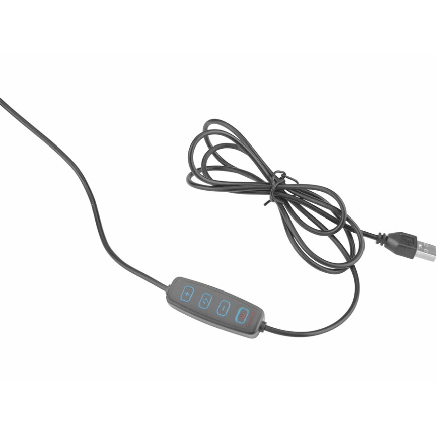 Extol - Lampada da tavolo LED dimmerabile con una lente d'ingrandimento LED/8W/5V 2900/4500/7500K nero