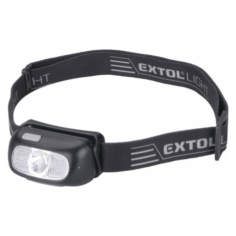 Extol - Lampada frontale a LED LED/5W/1000 mAh/3,7V IPX5 nera