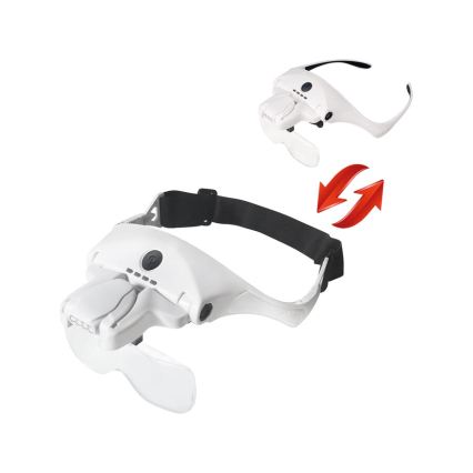 Extol - Occhiali ricaricabili con lente d'ingrandimento e illuminazione LED/300 mAh