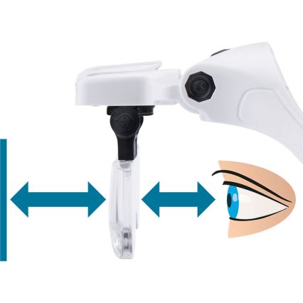 Extol - Occhiali ricaricabili con lente d'ingrandimento e illuminazione LED/300 mAh