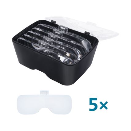 Extol - Occhiali ricaricabili con lente d'ingrandimento e illuminazione LED/300 mAh