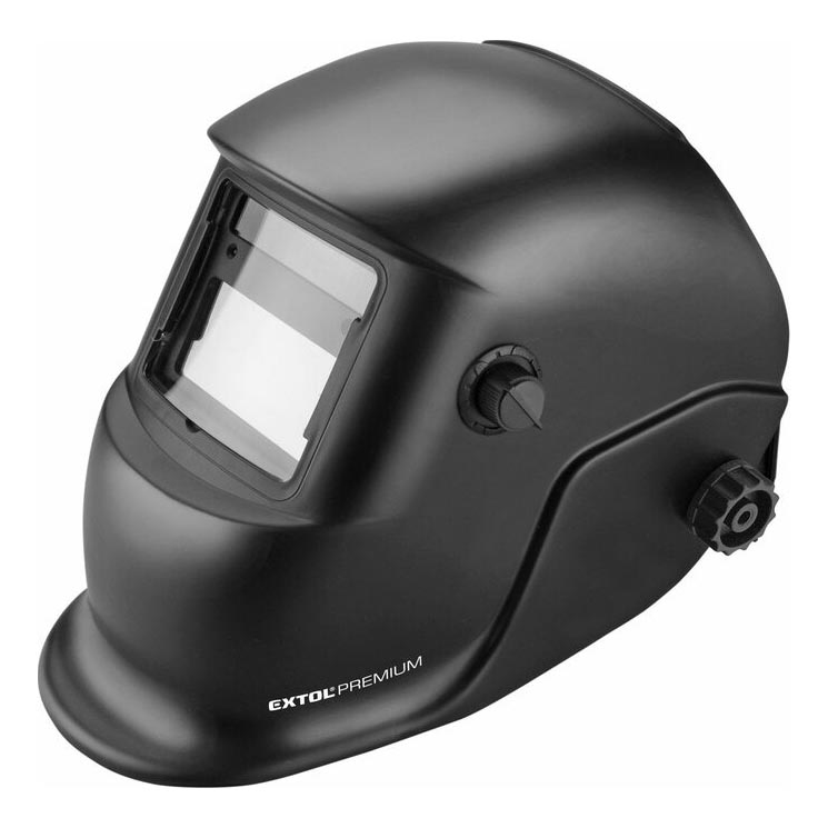 Extol Premium - Casco auto oscurante per saldatura nero