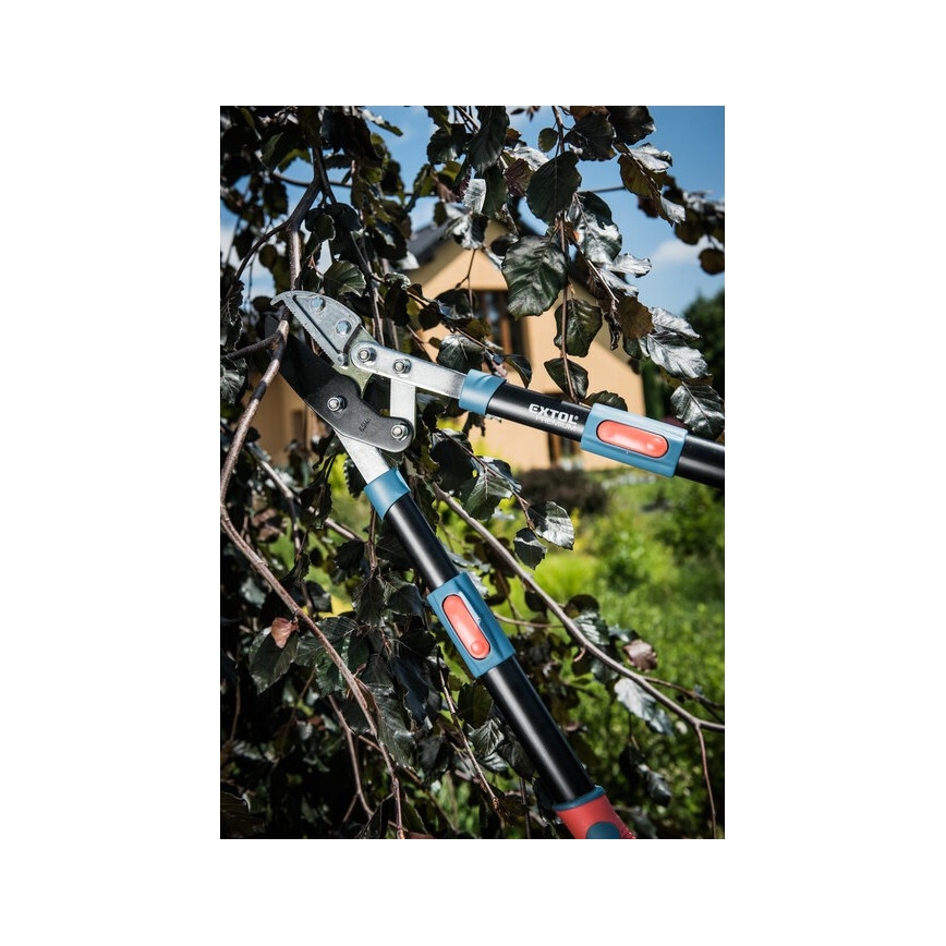 Extol Premium - Cesoia telescopica con trasmissione a incudine per rami 670-940 mm