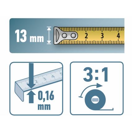 Extol Premium - Cinturino in acciaio 30 m