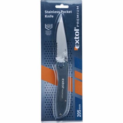 Extol Premium - Coltello chiudibile in acciaio inox da 205 mm