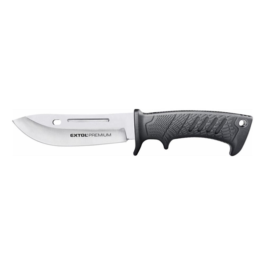 Extol Premium - Coltello da caccia nero/acciaio inossidabile 14,5 cm