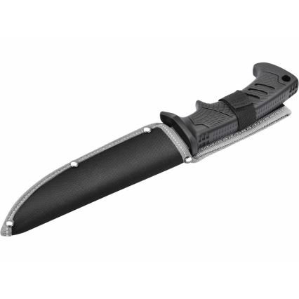 Extol Premium - Coltello da caccia nero/acciaio inossidabile 14,5 cm