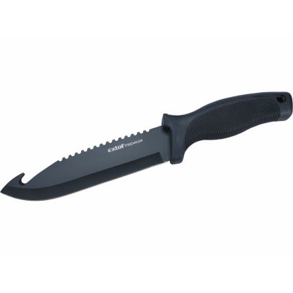 Extol Premium - Coltello da caccia nero/acciaio inossidabile 15 cm