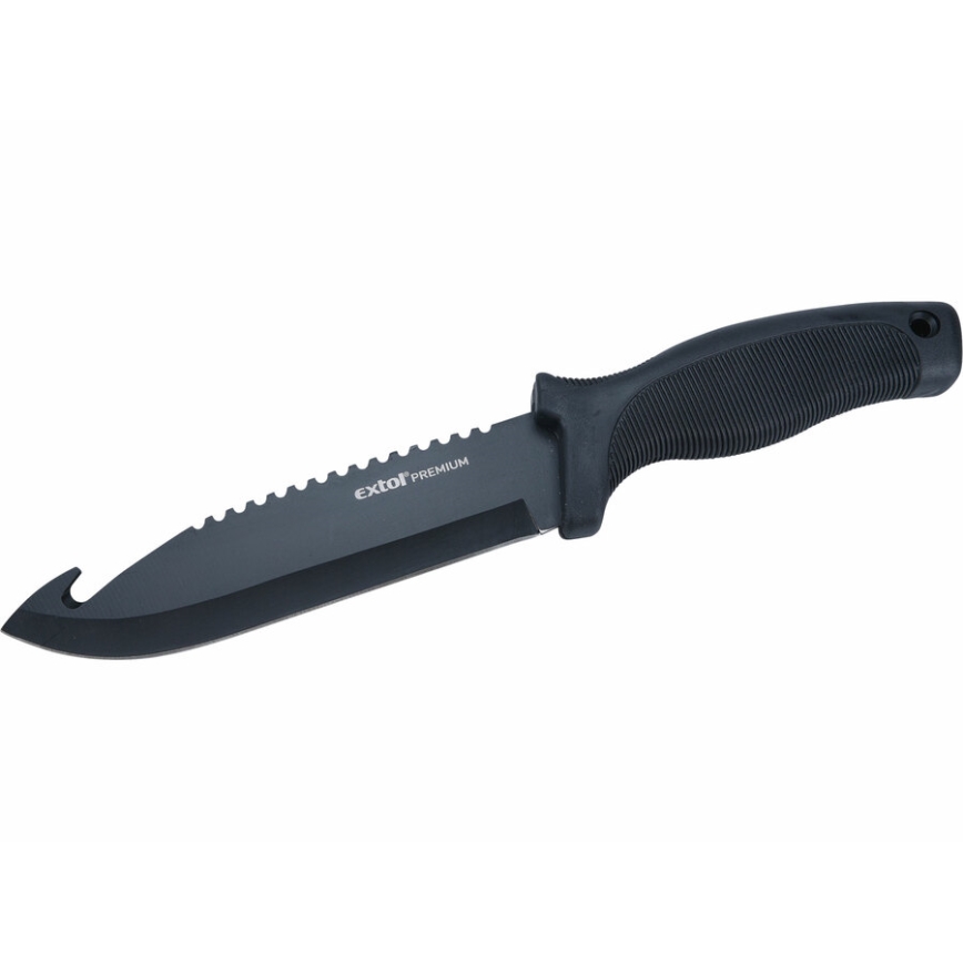 Extol Premium - Coltello da caccia nero/acciaio inossidabile 15 cm