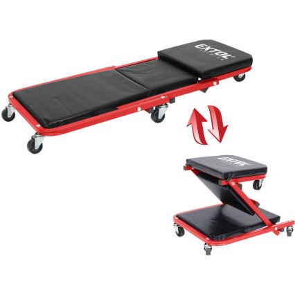 Extol Premium - Lettino/sgabello mobile per montaggio 2 in 1