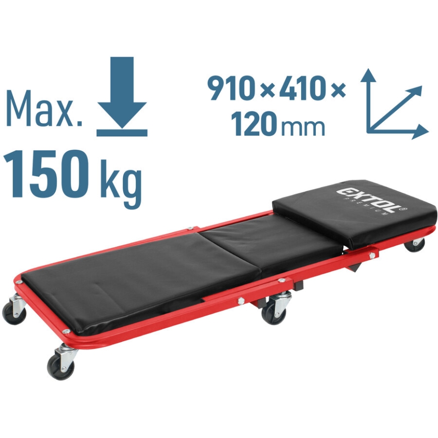 Extol Premium - Lettino/sgabello mobile per montaggio 2 in 1