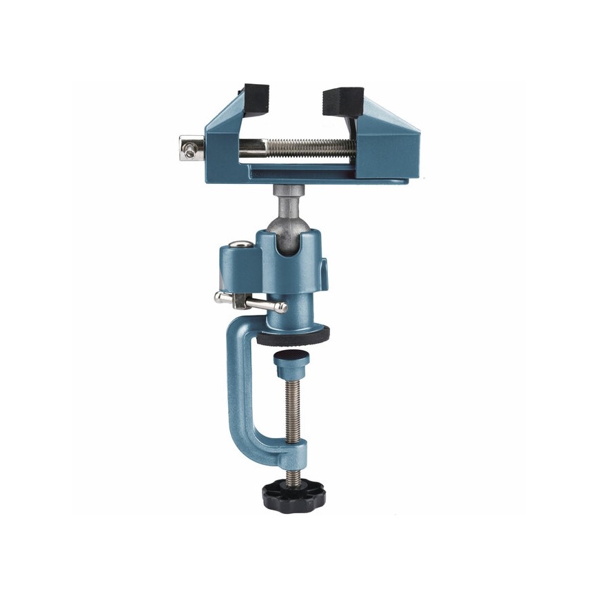 Extol Premium - Morsa da tavolo girevole con snodo 75 mm