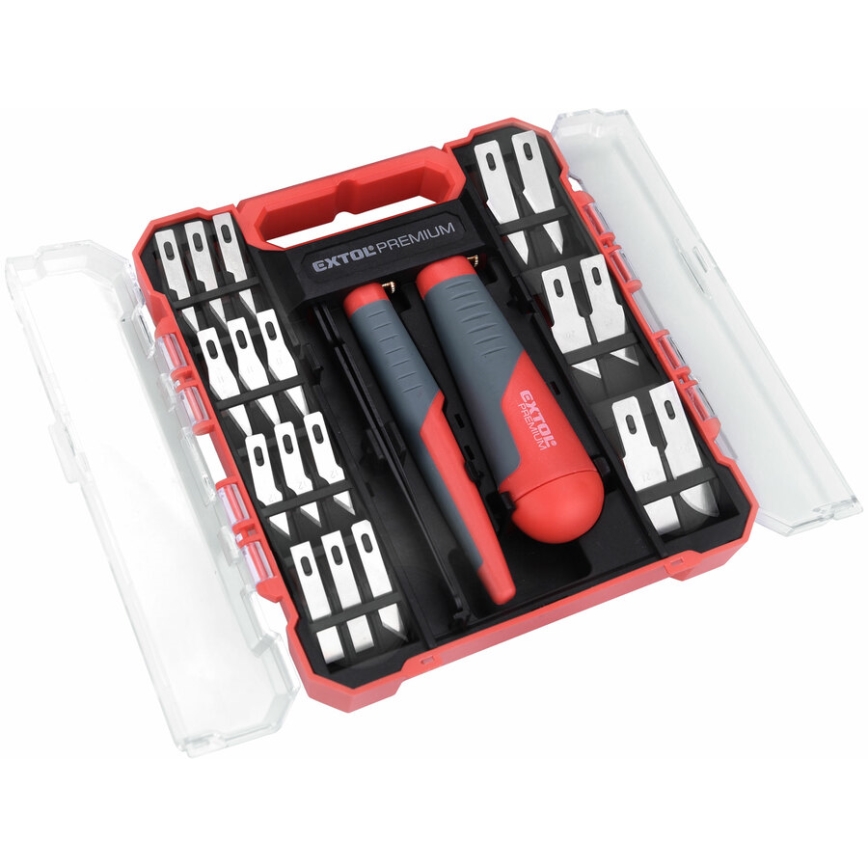 Extol Premium - Set di coltelli da intaglio con pinzette 21 pz.