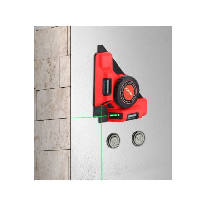 Extol Premium - Squadra laser 90° con modulo a ventosa elettrico 5V/1000 mAh