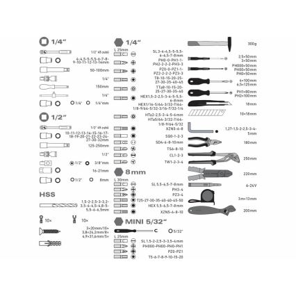 Extol - Set di attrezzi 303 pz