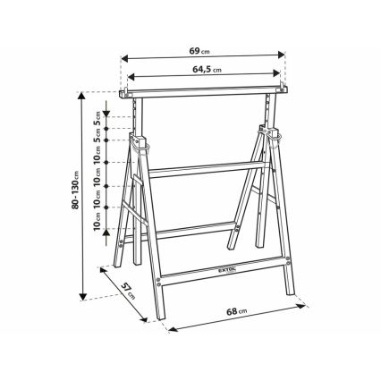 Extol - Supporto alla costruzione 800-1300 mm