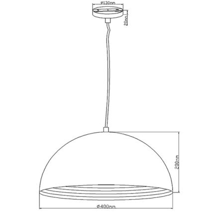 Fabas 3215/40/101 - Lampadario a sospensione con filo DINGLE 1xE27/60W/230V