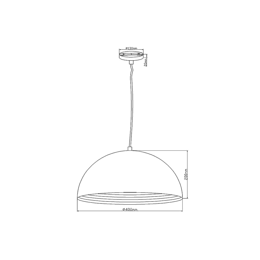 Fabas 3215/40/101 - Lampadario a sospensione con filo DINGLE 1xE27/60W/230V
