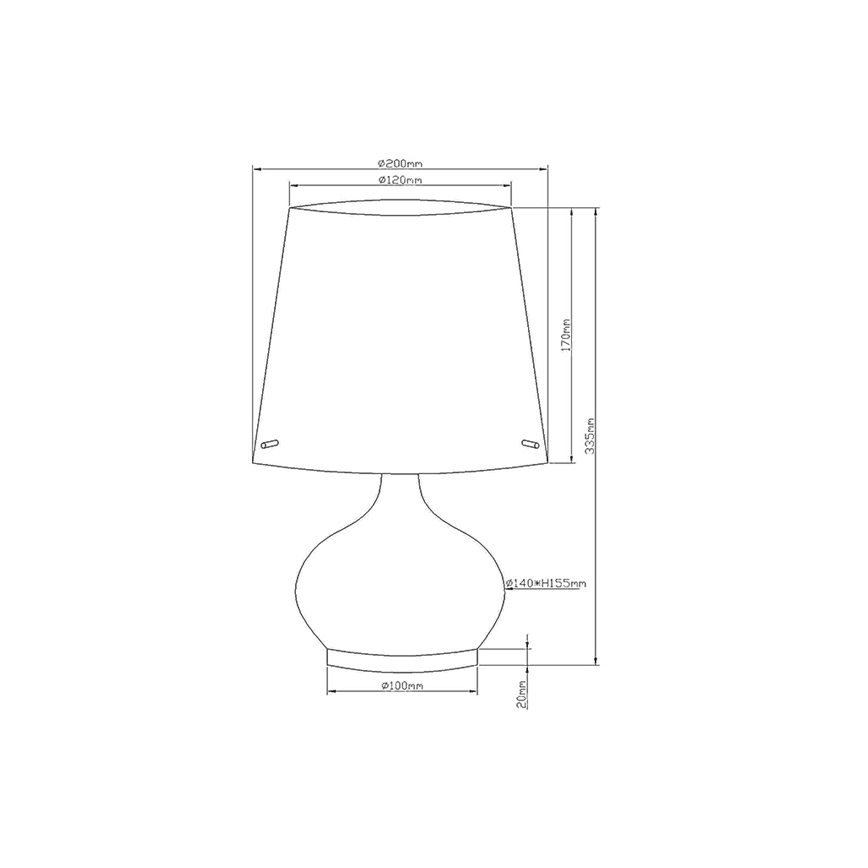 Fabas Luce 2533-34-102 - Lampada da tavolo ADE 1xG9/25W/230V + 1xE14/60W