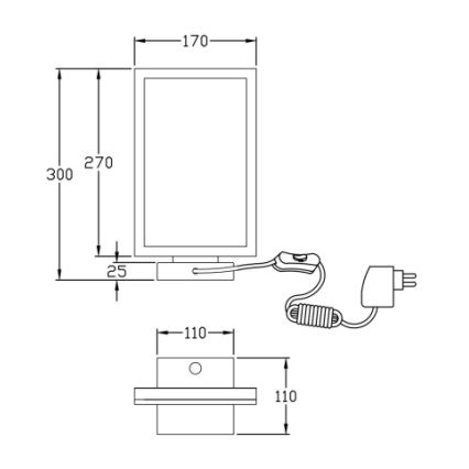 Fabas Luce 3394-30-102 - Lampada da tavolo LED dimmerabile BARD LED/15W/230V bianco