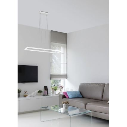 Fabas Luce 3394-45-102 - Lampadario a sospensione con filo LED dimmerabile BARD LED/52W/230V 3000K bianco