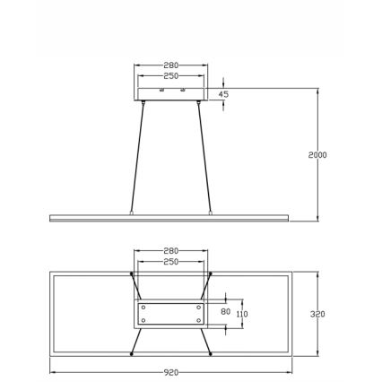 Fabas Luce 3394-45-102 - Lampadario a sospensione con filo LED dimmerabile BARD LED/52W/230V 3000K bianco