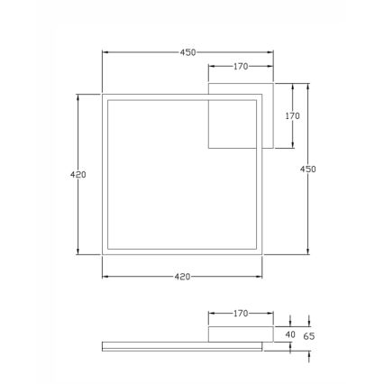 Fabas Luce 3394-61-282 - Plafoniera LED dimmerabile BARD LED/39W/230V 3000K antracite