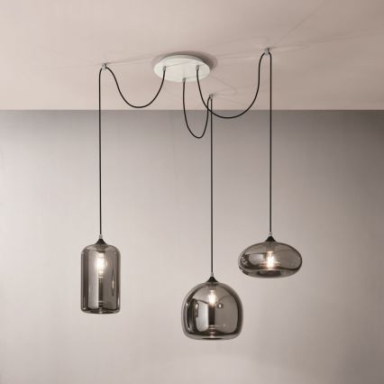 Fabas Luce 3496-47-126 - Lampadario a sospensione con filo FIONA 3xE27/60W/230V