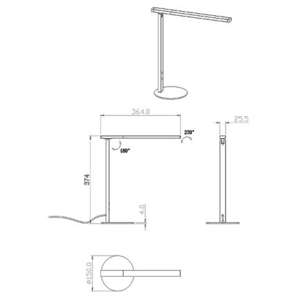 Fabas Luce 3550-30-101 - Lampada da tavolo LED dimmerabile IDEAL LED/10W/230V 3000-6000K nero