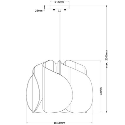 Fabas Luce 3672-40-132 - Lampadario a sospensione con filo PEVERO 1xE27/40W/230V legno