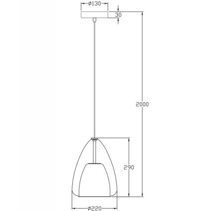 Fabas Luce 3673-40-125 - Lampadario a sospensione con filo BRITTON 1xE27/40W/230V oro