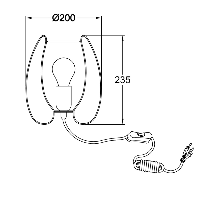 Fabas Luce 3677-34-102 - Lampada da tavolo CAMP 1xE27/40W/230V bianco