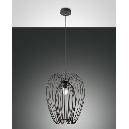 Fabas Luce 3677-45-101 - Lampadario a sospensione con filo CAMP 1xE27/40W/230V nero