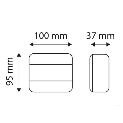 Fanale posteriore multifunzione a LED MULTI LED/1,2W/12V IP65 rosso/arancione