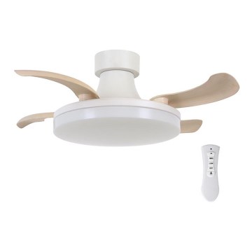 FANAWAY 210664 - Ventilatore da soffitto dimmerabile a LED ORBIT LED/25W/230V beige/bianco + telecomando