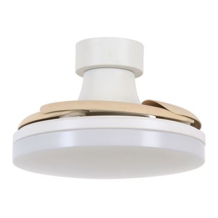 FANAWAY 210664 - Ventilatore da soffitto dimmerabile a LED ORBIT LED/25W/230V beige/bianco + telecomando