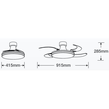FANAWAY 210664 - Ventilatore da soffitto dimmerabile a LED ORBIT LED/25W/230V beige/bianco + telecomando