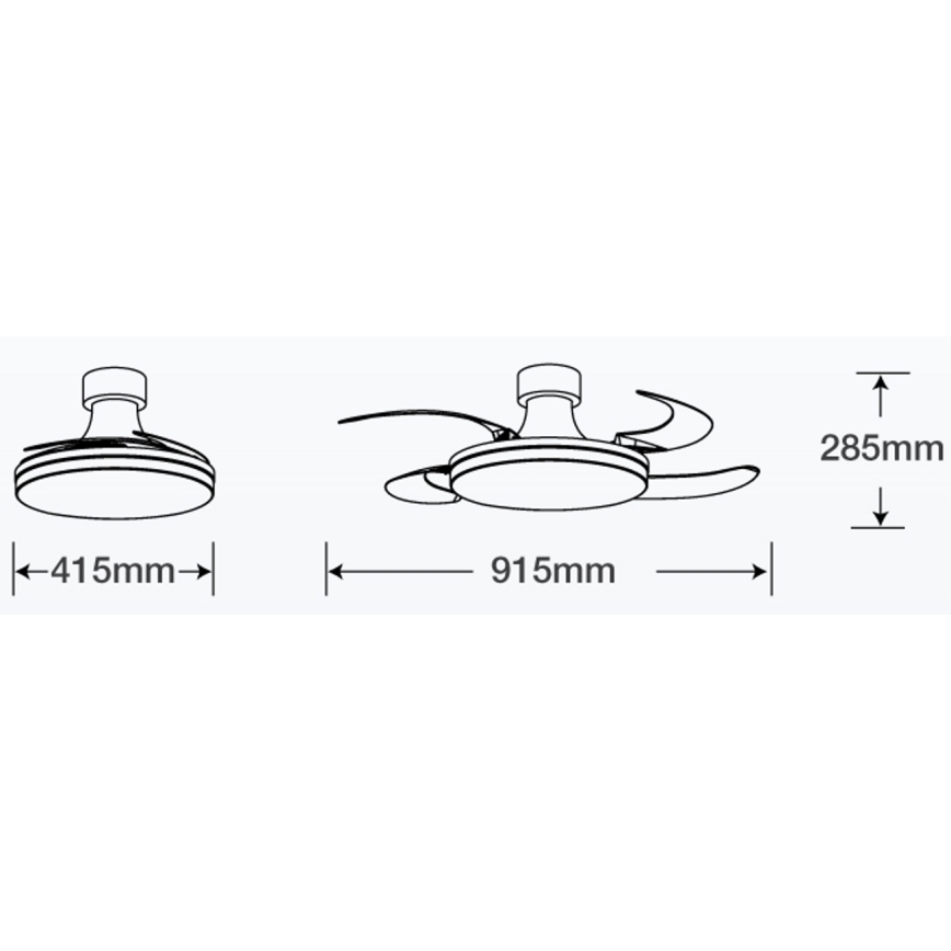 FANAWAY 210664 - Ventilatore da soffitto dimmerabile a LED ORBIT LED/25W/230V beige/bianco + telecomando