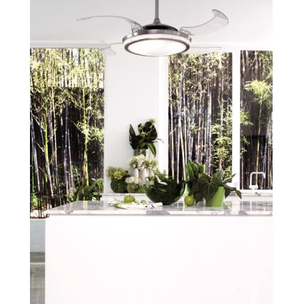 FANAWAY 211036 - Plafoniera LED EVO1 LED/40W/230V cromo opaco + telecomando