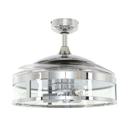 FANAWAY 212926 - Plafoniera LED CLASSIC 3xE27/25W/230V cromo lucido + telecomando
