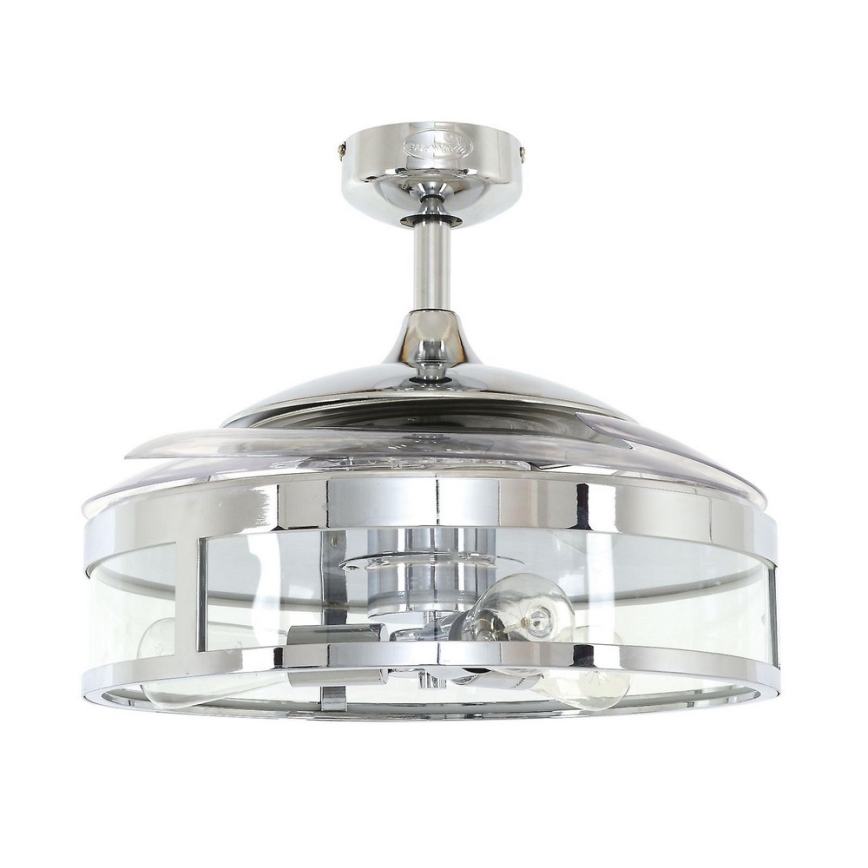 FANAWAY 212926 - Plafoniera LED CLASSIC 3xE27/25W/230V cromo lucido + telecomando