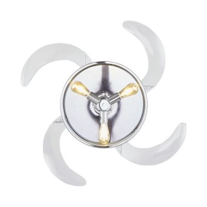 FANAWAY 212926 - Plafoniera LED CLASSIC 3xE27/25W/230V cromo lucido + telecomando