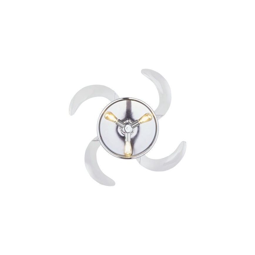 FANAWAY 212926 - Plafoniera LED CLASSIC 3xE27/25W/230V cromo lucido + telecomando