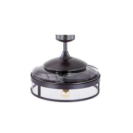 FANAWAY 212927 - Ventilatore da soffitto LED CLASSIC 3xE27/4W/230V nero Ø 112 cm + telecomando