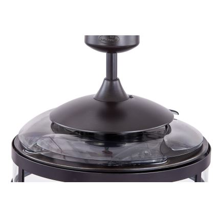 FANAWAY 212927 - Ventilatore da soffitto LED CLASSIC 3xE27/4W/230V nero Ø 112 cm + telecomando