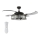 FANAWAY 212927 - Ventilatore da soffitto LED CLASSIC 3xE27/4W/230V nero Ø 112 cm + telecomando